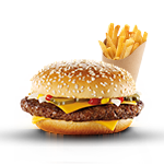 Beef Cheeseburger With Chips 