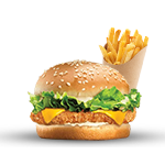 Chicken Steak Burger With Chips 